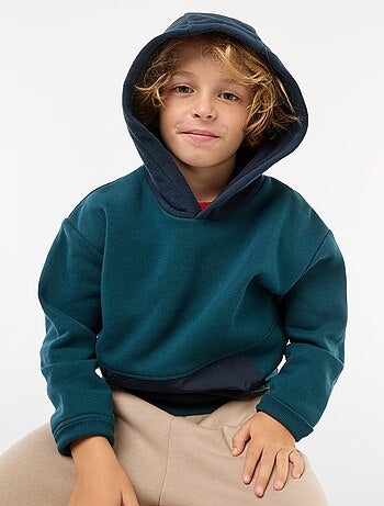 Sudadera con capucha holgada en polar
