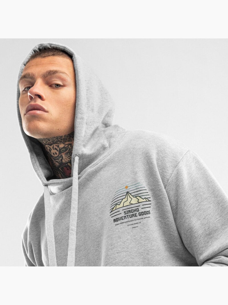 Sudadera con capucha hombre lifestyle hombre cumbre Blanco Gris - Kiabi