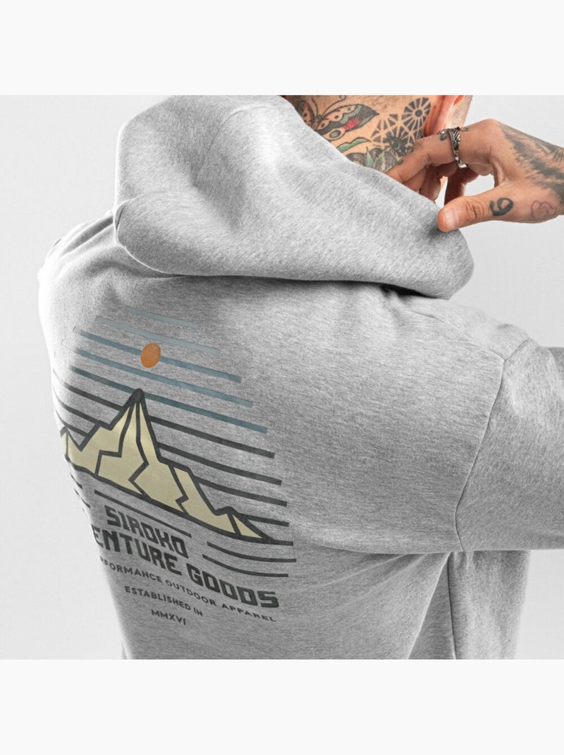 Sudadera con capucha hombre lifestyle hombre cumbre Blanco Gris - Kiabi