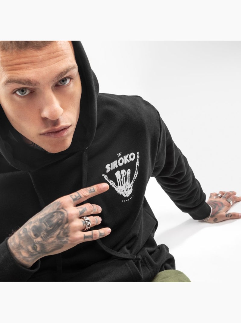 Sudadera con capucha hombre lifestyle hombre vibes Negro - Kiabi