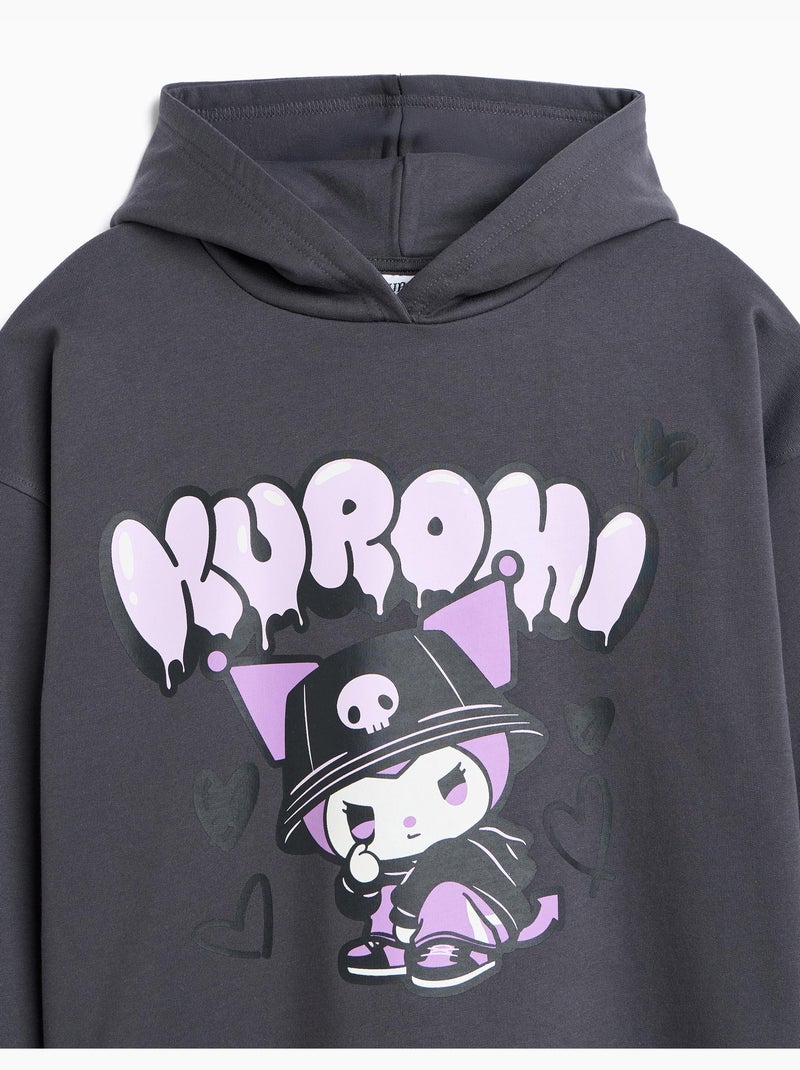 Sudadera con capucha 'kuromi', mo fashion Gris - Kiabi