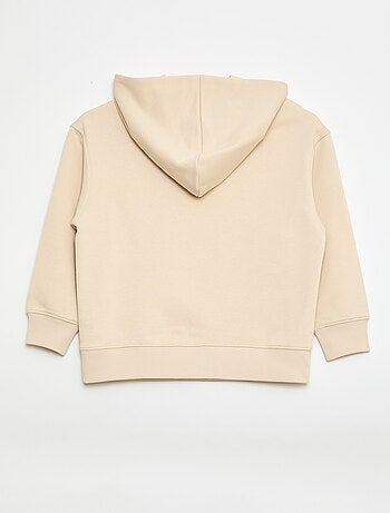 Sudadera con capucha lisa y bolsillo canguro