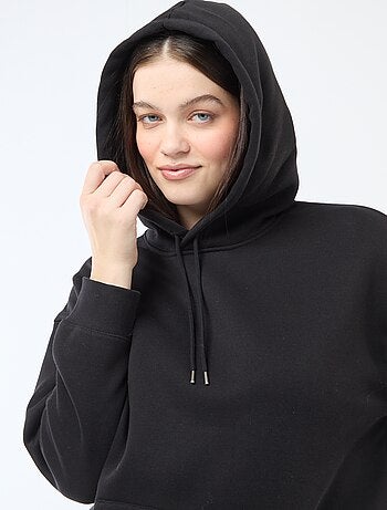 Sudadera con capucha lisa con bolsillo canguro