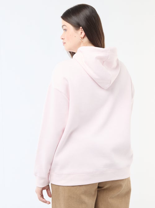 Sudadera con capucha lisa con bolsillo canguro - Kiabi