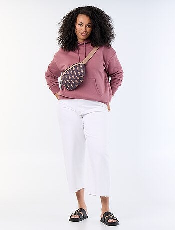Sudadera con capucha lisa con bolsillo canguro