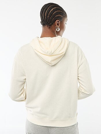 Sudadera con capucha lisa de algodón