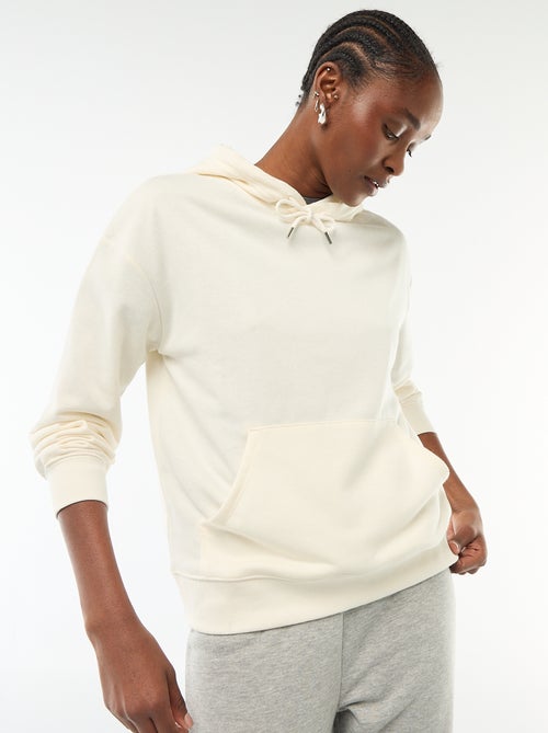 Sudadera con capucha lisa de algodón - Kiabi