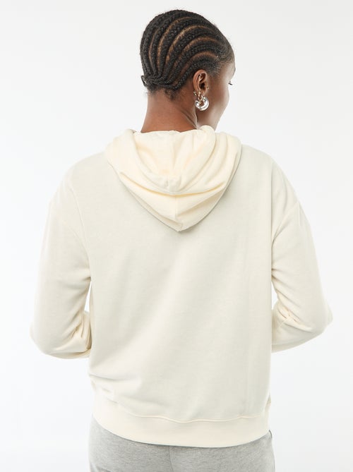 Sudadera con capucha lisa de algodón - Kiabi