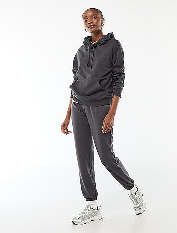 Sudadera con capucha lisa de algodón