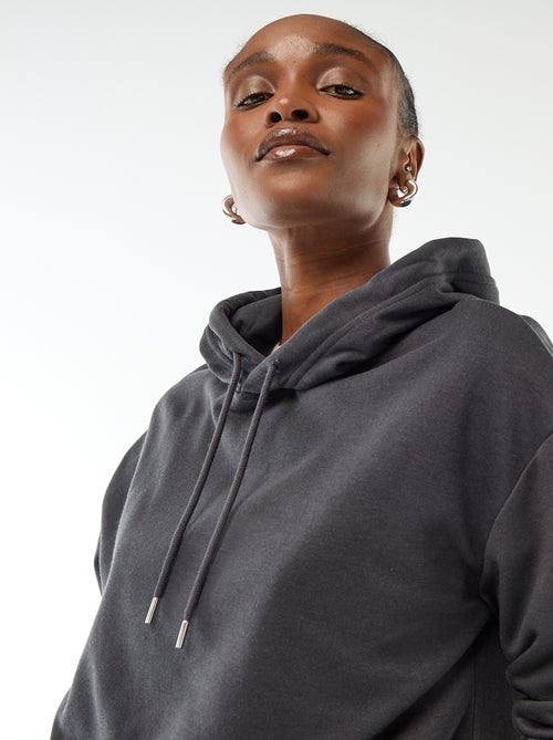 Sudadera con capucha lisa de algodón - Kiabi