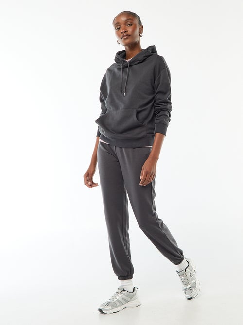 Sudadera con capucha lisa de algodón - Kiabi