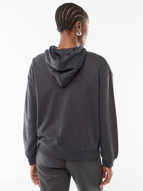 Sudadera con capucha lisa de algodón - Kiabi