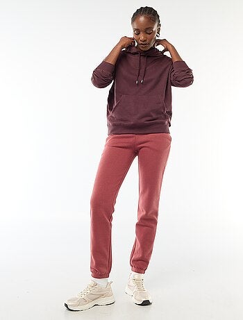 Sudadera con capucha lisa de algodón