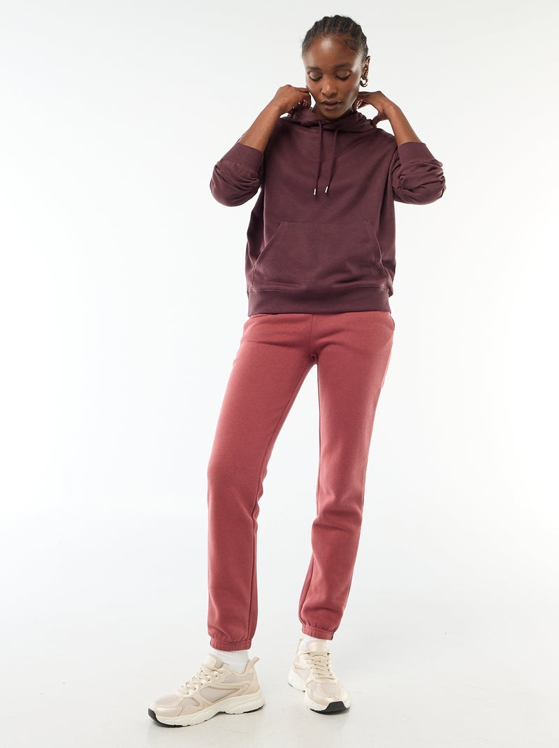 Sudadera con capucha lisa de algodón Purpura - Kiabi