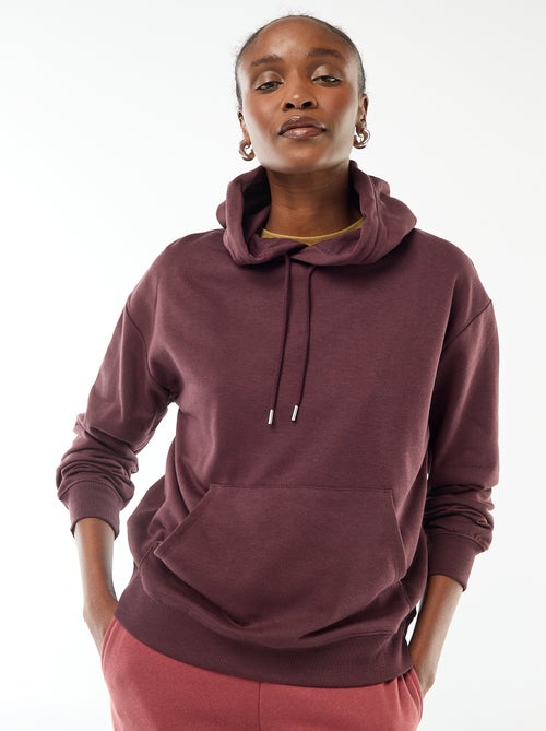 Sudadera con capucha lisa de algodón - Kiabi