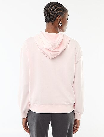 Sudadera con capucha lisa de algodón