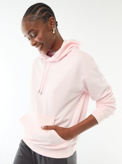 Sudadera con capucha lisa de algodón - Kiabi