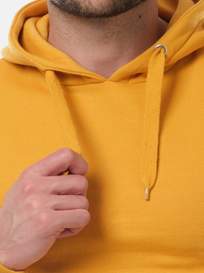 Sudadera con capucha lisa Mostaza - Kiabi