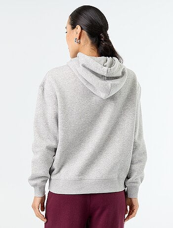 Sudadera con capucha lisa y bolsillo canguro