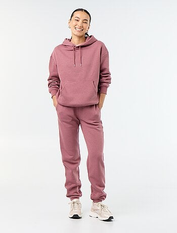 Sudadera con capucha lisa y bolsillo canguro