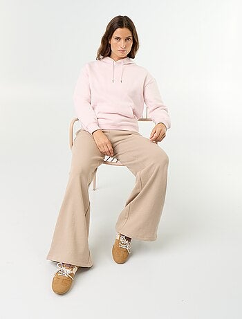 Sudadera con capucha lisa y bolsillo canguro