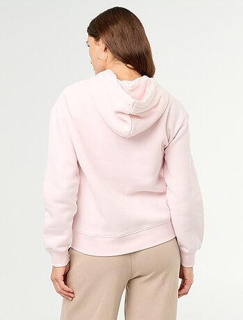 Sudadera con capucha lisa y bolsillo canguro