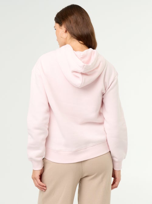 Sudadera con capucha lisa y bolsillo canguro - Kiabi