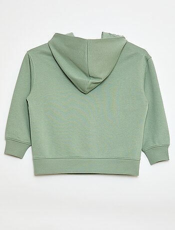 Sudadera con capucha lisa y bolsillo canguro