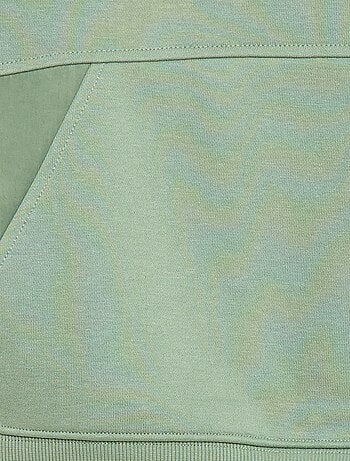 Sudadera con capucha lisa y bolsillo canguro