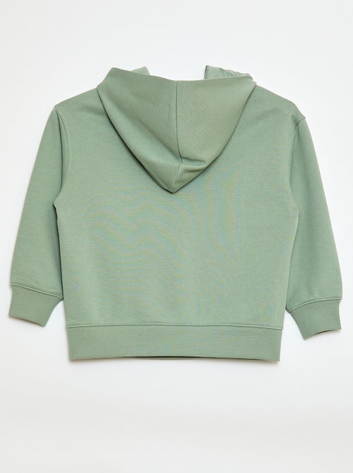 Sudadera con capucha lisa y bolsillo canguro - Kiabi