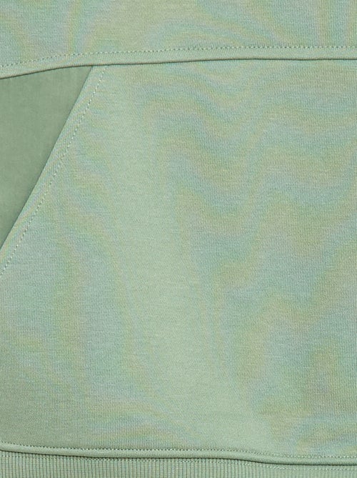 Sudadera con capucha lisa y bolsillo canguro - Kiabi