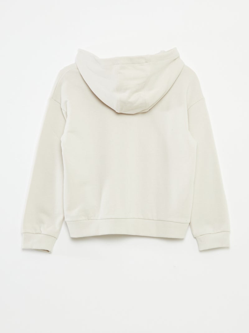 Sudadera con capucha loose de chándal BEIGE - Kiabi