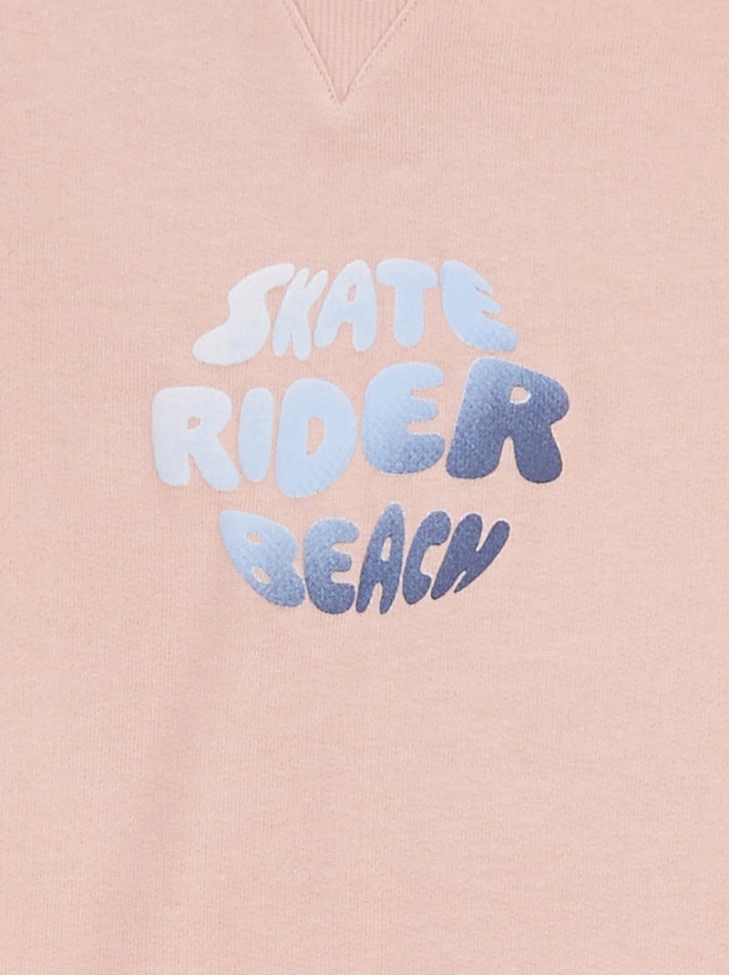 Sudadera con capucha loose de chándal ROSA - Kiabi