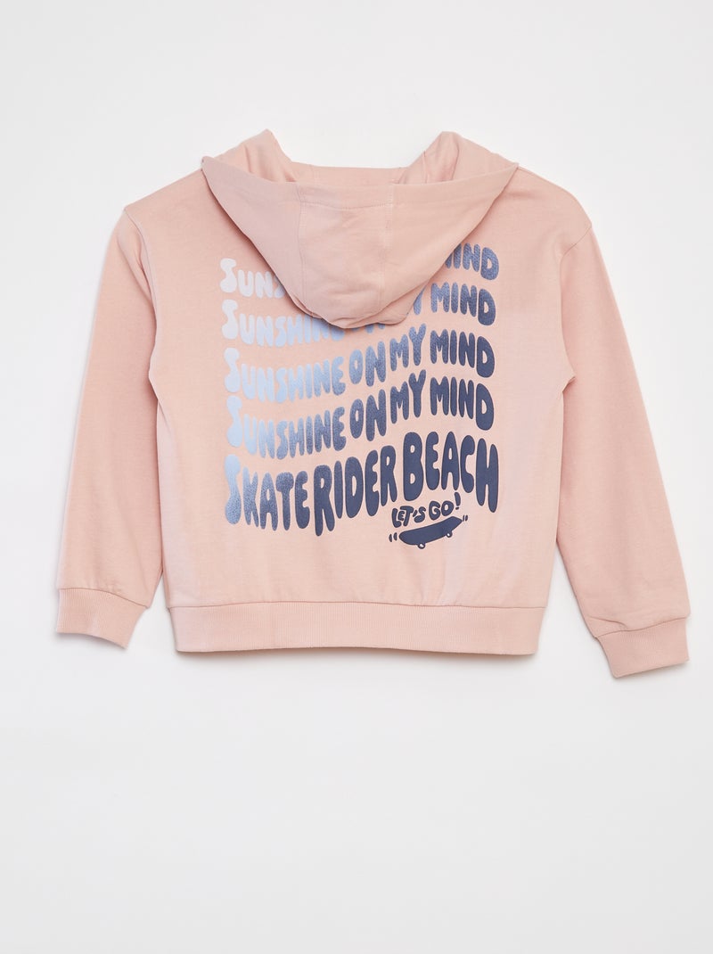 Sudadera con capucha loose de chándal ROSA - Kiabi