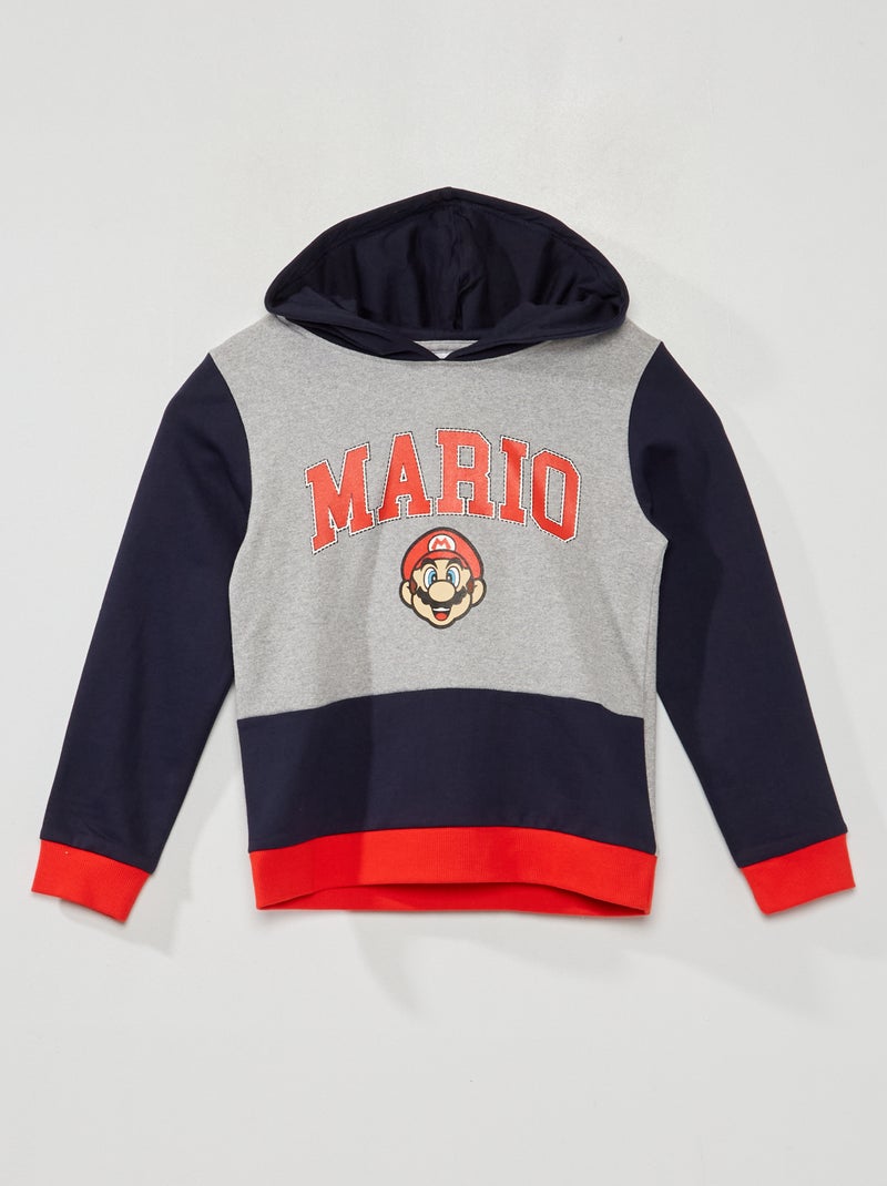 Sudadera con capucha 'Mario' marino/gris - Kiabi