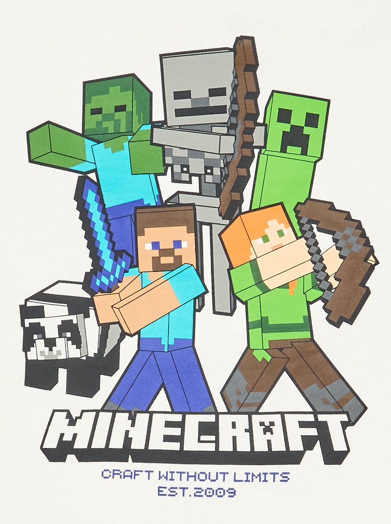 Sudadera con capucha \'Minecraft\' Blanco - Kiabi