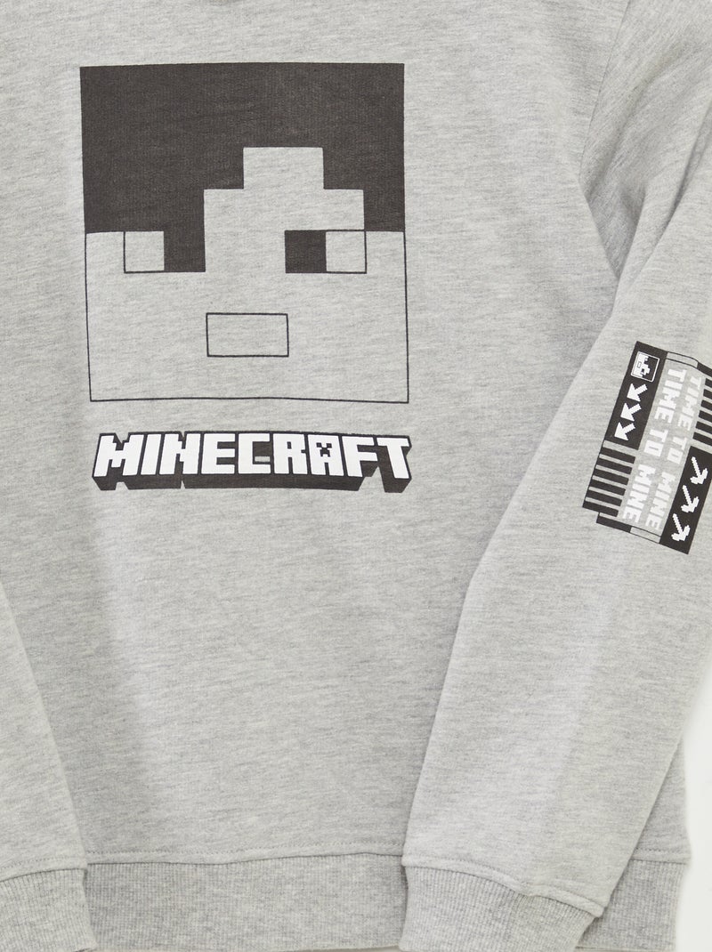 Sudadera con capucha 'Minecraft' GRIS - Kiabi