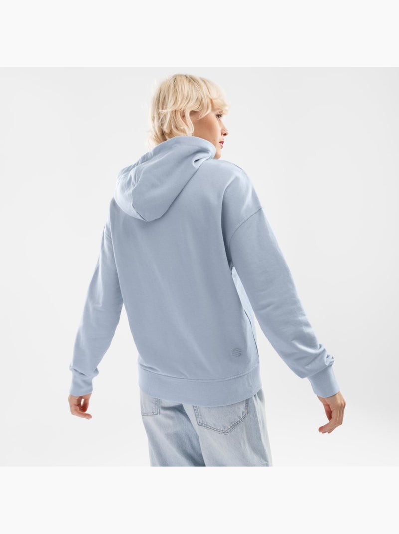 Sudadera con capucha mujer lifestyle mujer splash-w Azul eléctrico - Kiabi