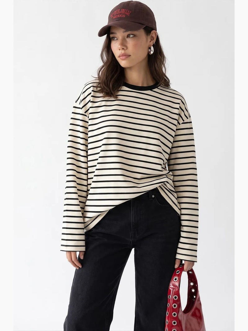 Sudadera con capucha mujer mixray Crema - Kiabi