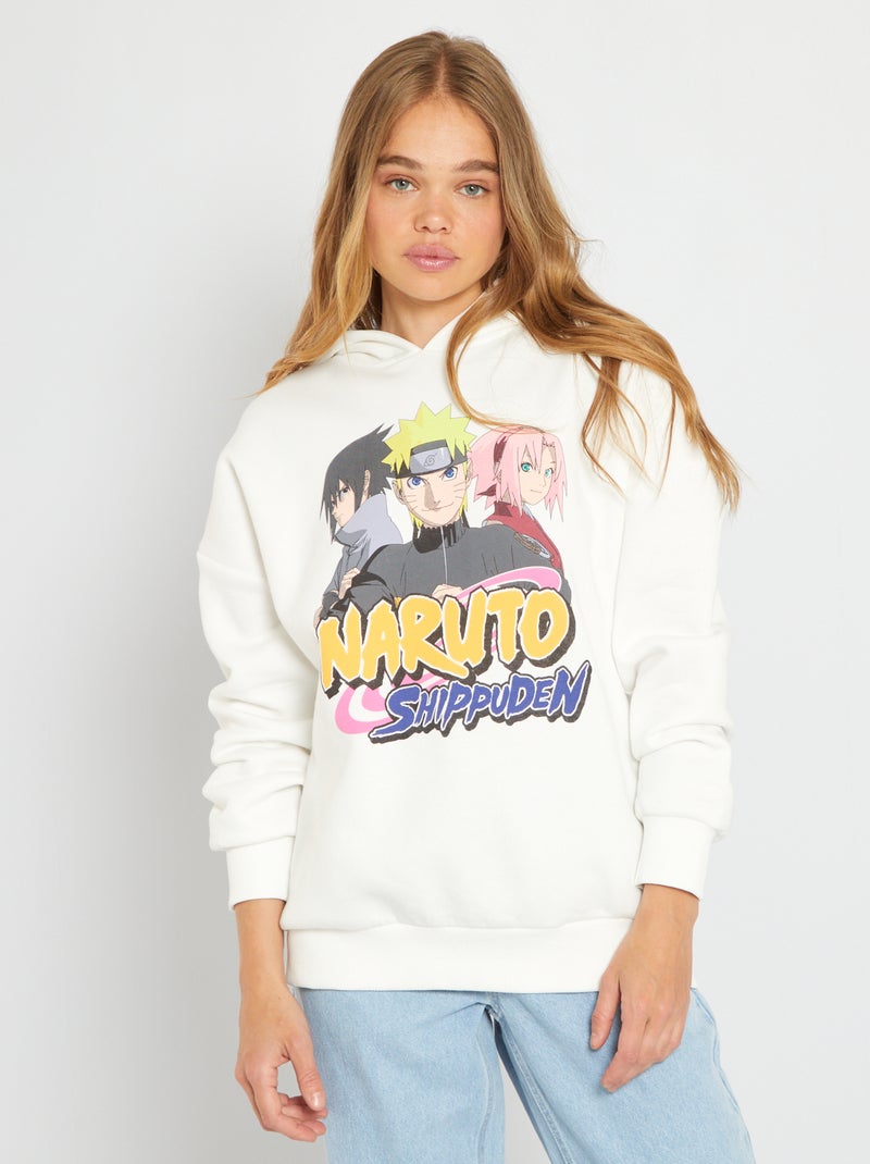 Sudadera con capucha 'Naruto' oversize Blanco - Kiabi