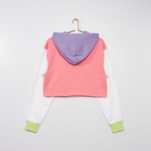 Sudadera con capucha 'Nasa' crop top Niña 10-18 años - ROSA - Kiabi - 19,00€