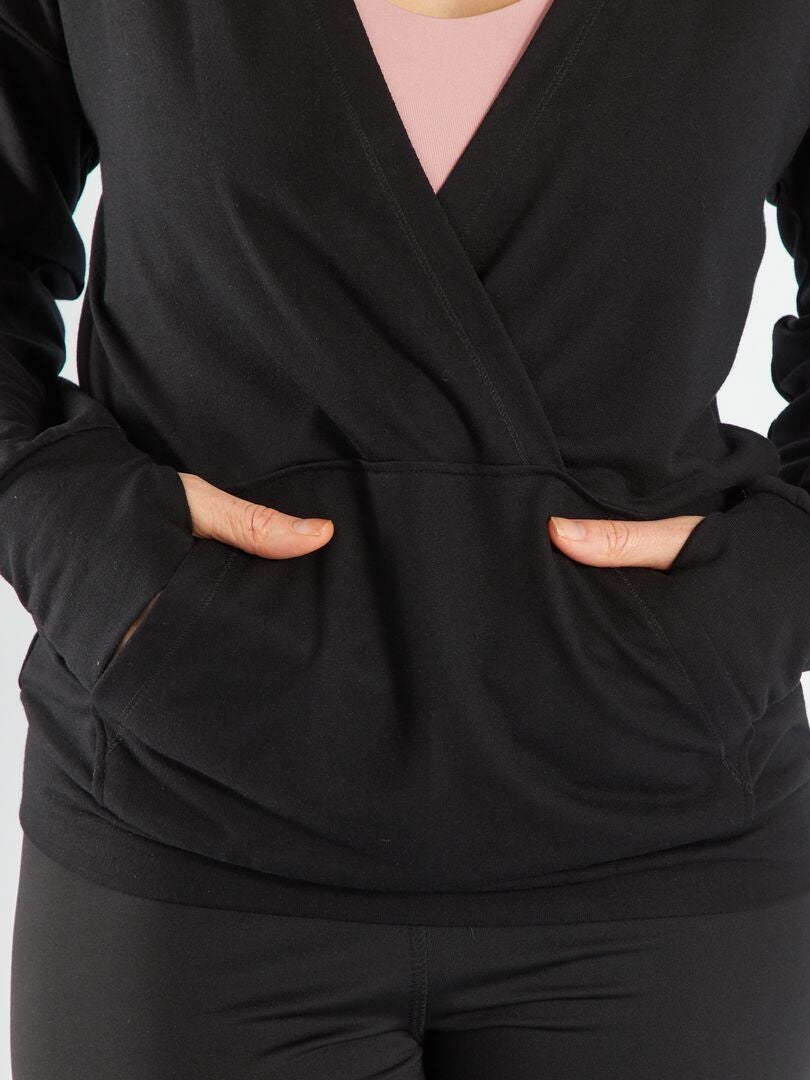 Sudadera con capucha negro - Kiabi