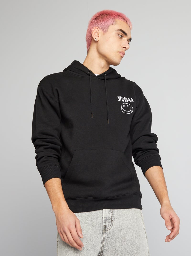 Sudadera con capucha 'Nirvana' NEGRO - Kiabi