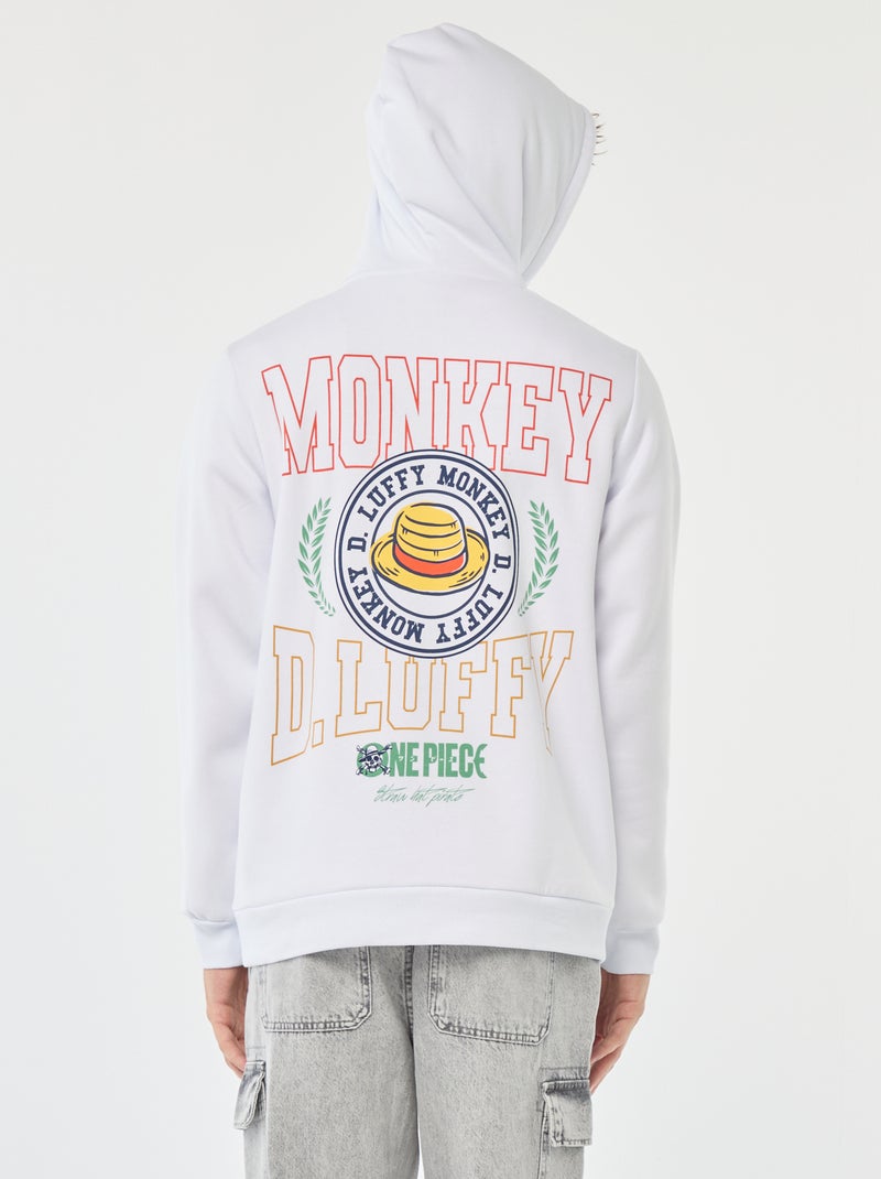 Sudadera con capucha 'One piece' BLANCO - Kiabi