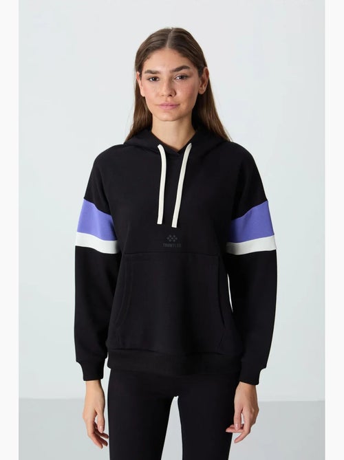 Sudadera con capucha oversize color block tommy - Kiabi Sudadera con capucha oversize color block tommy - Kiabi
