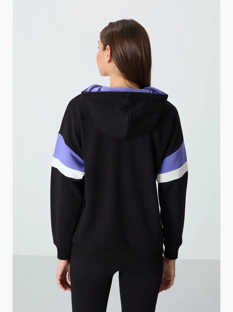 Sudadera con capucha oversize color block tommy Negro - Kiabi