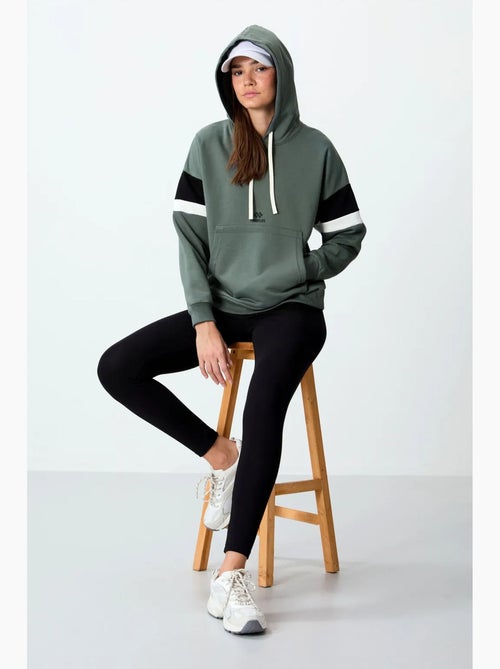 Sudadera con capucha oversize color block tommy - Kiabi Sudadera con capucha oversize color block tommy - Kiabi