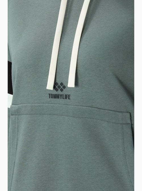 Sudadera con capucha oversize color block tommy - Kiabi Sudadera con capucha oversize color block tommy - Kiabi