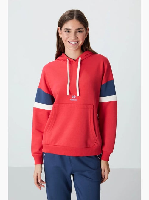 Sudadera con capucha oversize color block tommy - Kiabi