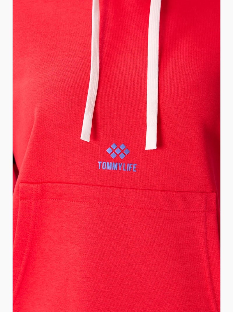 Sudadera con capucha oversize color block tommy Rojo - Kiabi